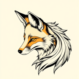 Illustrative Fox Tattoo