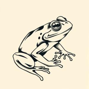 Illustrative Frog Tattoo