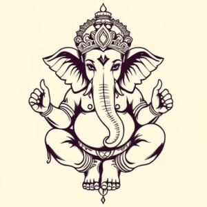 Illustrative Ganesha Tattoo