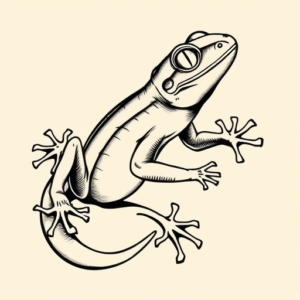 Illustrative Gecko Tattoo