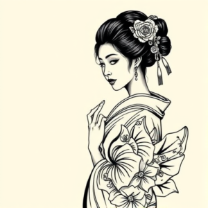 Illustrative Geisha Tattoo