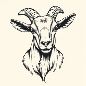 Illustrative Goat Tattoo