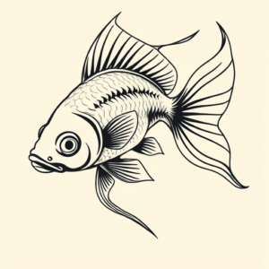 Illustrative Goldfish Tattoo