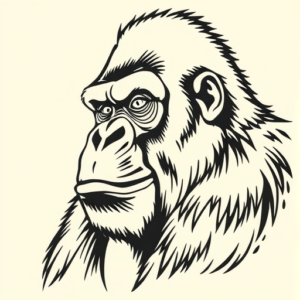 Illustrative Gorilla Tattoo