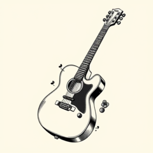 Illustrative Guitar Tattoo