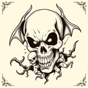 Illustrative Halloween Tattoo