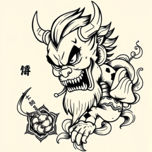 Illustrative Hannya Tattoo