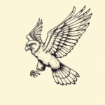 Illustrative Hawk Tattoo