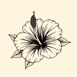Illustrative Hibiscus Tattoo