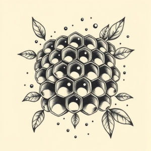 Illustrative Honeycomb Tattoo