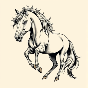 Illustrative Horse Tattoo
