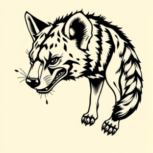 Illustrative Hyena Tattoo