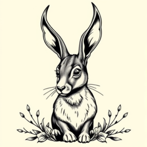 Illustrative Jackalope Tattoo