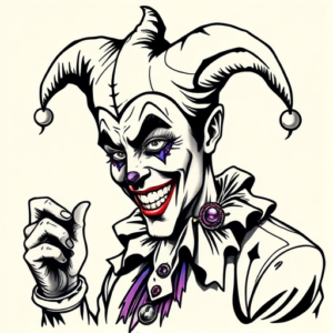 Illustrative Jester Tattoo