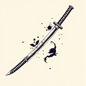 Illustrative Katana Tattoo