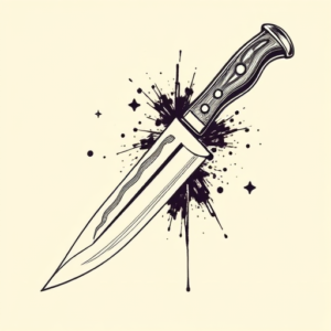 Illustrative Knife Tattoo