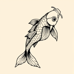 Illustrative Koi Tattoo