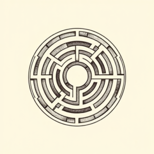 Illustrative Labyrinth Tattoo