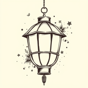 Illustrative Lantern Tattoo