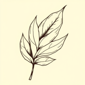 Illustrative Leaf Tattoo