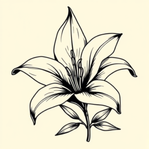 Illustrative Lily Tattoo