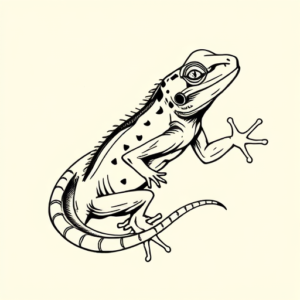 Illustrative Lizard Tattoo