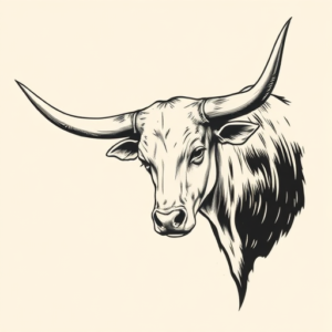 Illustrative Longhorn Tattoo
