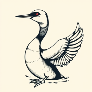 Illustrative Loon Tattoo