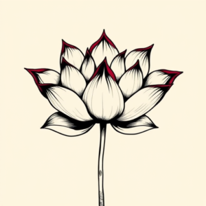 Illustrative Lotus Tattoo