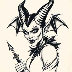 Illustrative Maleficent Tattoo