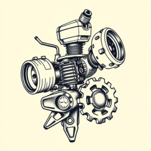 Illustrative Mechanic Tattoo