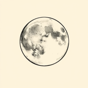 Illustrative Moon Tattoo