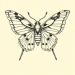 Illustrative Moth Tattoo