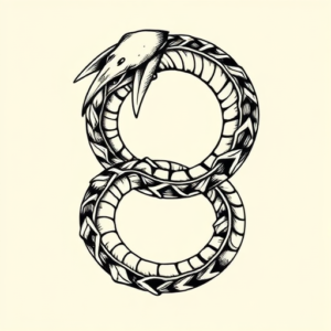 Illustrative Ouroboros Tattoo