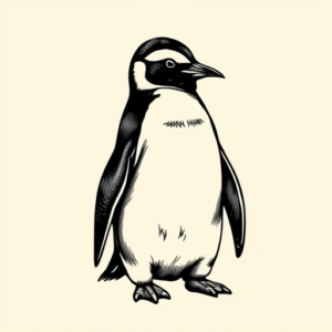 Illustrative Penguin Tattoo