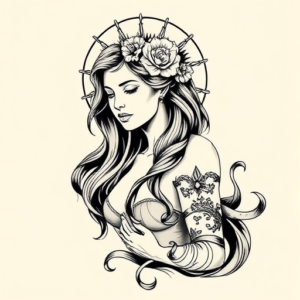 Illustrative Persephone Tattoo