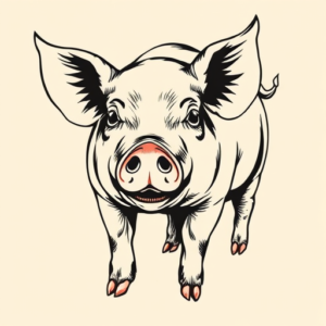Illustrative Pig Tattoo