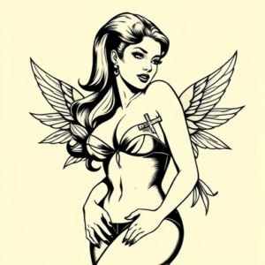 Illustrative Pinup Tattoo