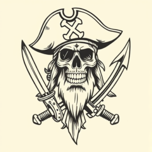 Illustrative Pirate Tattoo