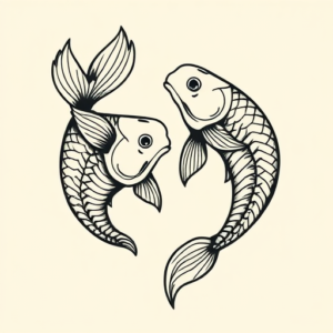 Illustrative Pisces Tattoo