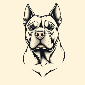 Illustrative Pitbull Tattoo