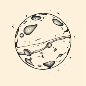 Illustrative Planet Tattoo