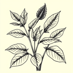 Illustrative Plant Tattoo