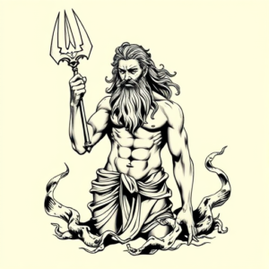 Illustrative Poseidon Tattoo