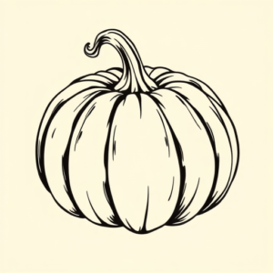 Illustrative Pumpkin Tattoo