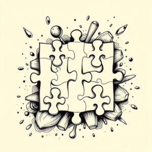 Illustrative Puzzle Tattoo