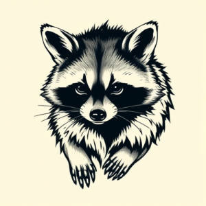 Illustrative Raccoon Tattoo