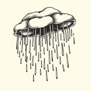 Illustrative Rain Tattoo
