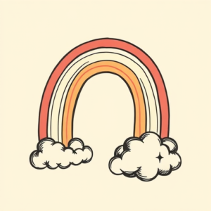 Illustrative Rainbow Tattoo