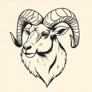 Illustrative Ram Tattoo
